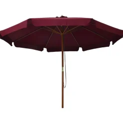 MAISON EXCLUSIVE - Parasol d'extérieur avec mât en bois 330 cm bordeaux
