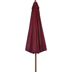 MAISON EXCLUSIVE - Parasol d'extérieur avec mât en bois 330 cm bordeaux
