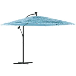 MAISON EXCLUSIVE - Parasol de jardin avec mât en acier bleu 246x246x230 cm