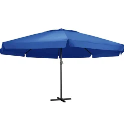 MAISON EXCLUSIVE - Parasol de jardin avec mât en aluminium 600 cm bleu azuré