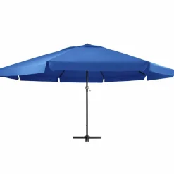 MAISON EXCLUSIVE - Parasol de jardin avec mât en aluminium 600 cm bleu azuré
