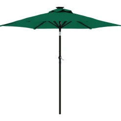 MAISON EXCLUSIVE - Parasol de jardin avec mât en acier vert 225x225x212 cm