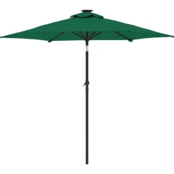 MAISON EXCLUSIVE - Parasol de jardin avec mât en acier vert 225x225x212 cm