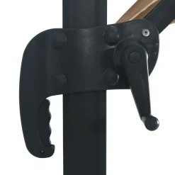 MAISON EXCLUSIVE - Parasol de jardin en porte-à-faux lumières led mât en aluminium