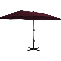 MAISON EXCLUSIVE - Parasol d'extérieur avec mât en aluminium rouge bordeaux