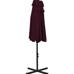 MAISON EXCLUSIVE - Parasol d'extérieur avec mât en aluminium rouge bordeaux