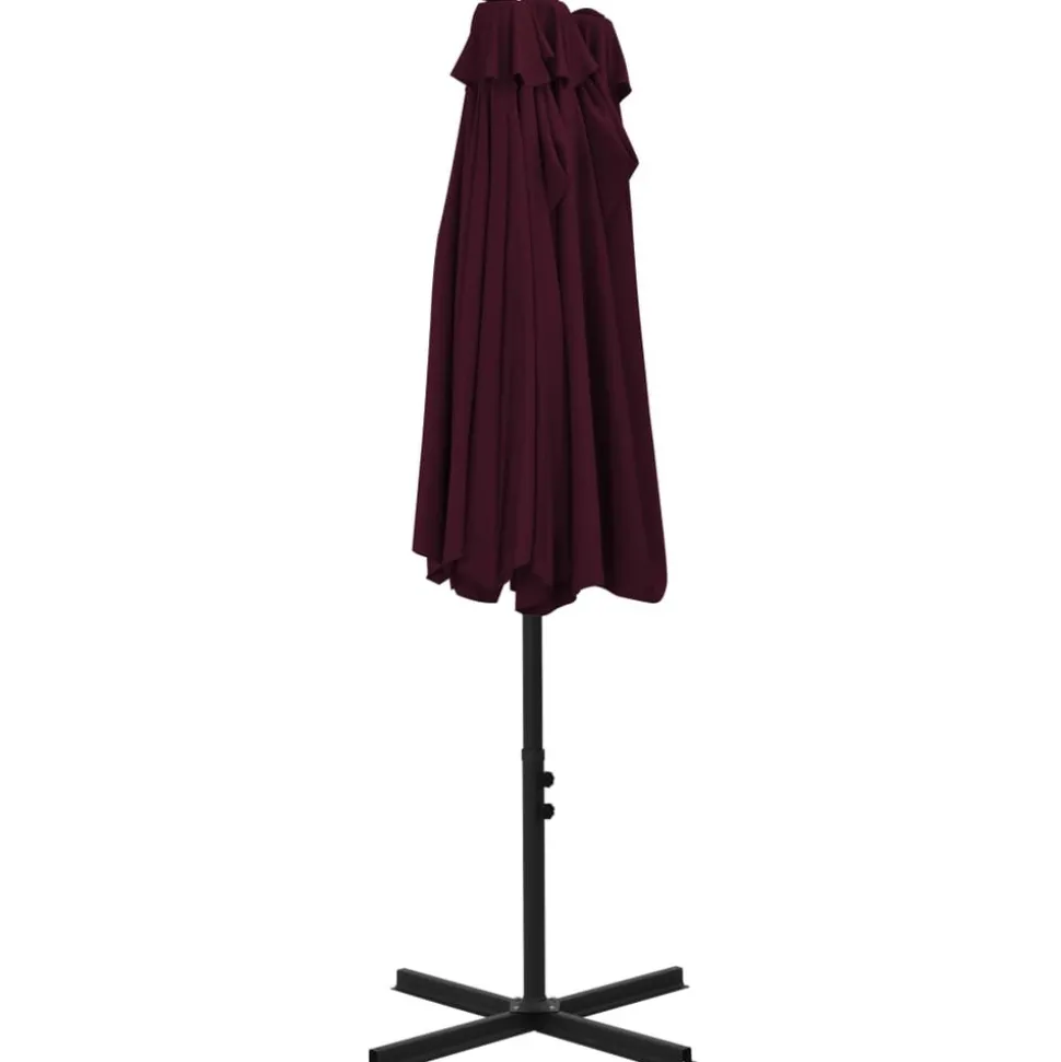 MAISON EXCLUSIVE - Parasol d'extérieur avec mât en aluminium rouge bordeaux