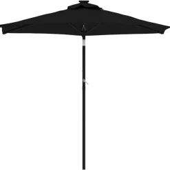 MAISON EXCLUSIVE - Parasol de jardin avec mât en acier noir 225x225x212 cm