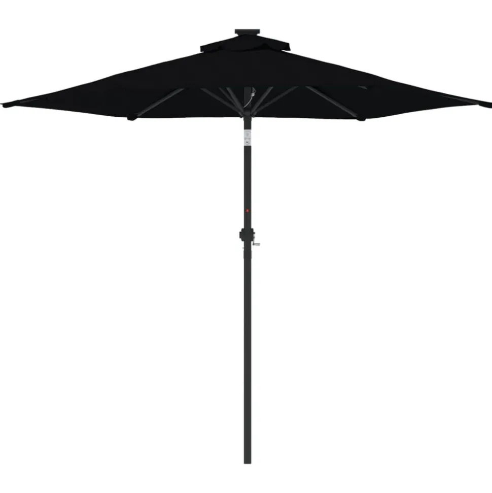 MAISON EXCLUSIVE - Parasol de jardin avec mât en acier noir 225x225x212 cm