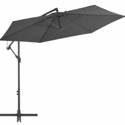MAISON EXCLUSIVE - Parasol de jardin en porte-à-faux et poteau en aluminium