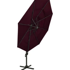 MAISON EXCLUSIVE - Parasol de jardin à 4 niveaux mât en aluminium rouge bordeaux