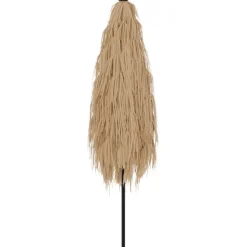 MAISON EXCLUSIVE - Parasol de jardin avec led et mât en acier marron 388x388x248cm