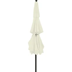 MAISON EXCLUSIVE - Parasol de jardin à 3 niveaux avec mât en aluminium sable 3,5 m