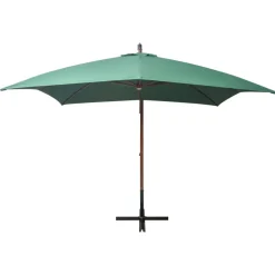 MAISON EXCLUSIVE - Parasol suspendu avec poteau en bois 300x300 cm vert