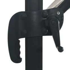 MAISON EXCLUSIVE - Parasol de jardin en porte-à-faux lumières led mât en aluminium