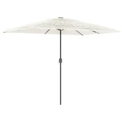MAISON EXCLUSIVE - Parasol de jardin avec mât en acier blanc 300x200x250 cm