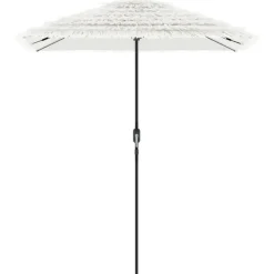 MAISON EXCLUSIVE - Parasol de jardin avec mât en acier blanc 300x200x250 cm