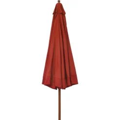 MAISON EXCLUSIVE - Parasol d'extérieur avec mât en bois 330 cm terre cuite