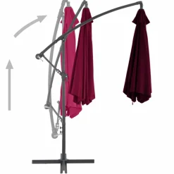 MAISON EXCLUSIVE - Parasol de jardin en porte-à-faux avec mât en aluminium