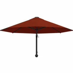 MAISON EXCLUSIVE - Parasol mural avec mât en métal 300 cm terre cuite