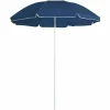 MAISON EXCLUSIVE - Parasol de jardin avec mât en acier bleu 180 cm