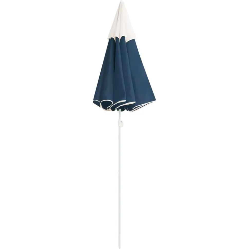 MAISON EXCLUSIVE - Parasol de jardin avec mât en acier bleu 180 cm