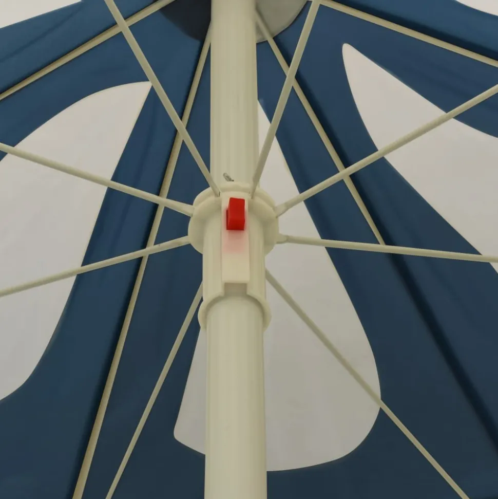 MAISON EXCLUSIVE - Parasol de jardin avec mât en acier bleu 180 cm