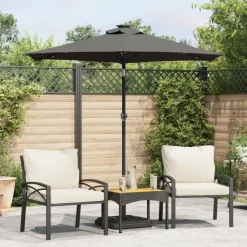 MAISON EXCLUSIVE - Parasol de jardin avec mât en acier anthracite 225x225x212 cm