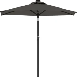 MAISON EXCLUSIVE - Parasol de jardin avec mât en acier anthracite 225x225x212 cm