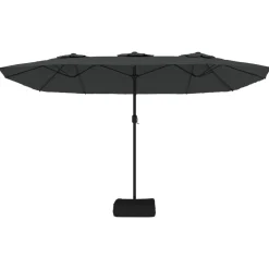 MAISON EXCLUSIVE - Parasol de jardin à double tête avec led anthracite 449x265 cm