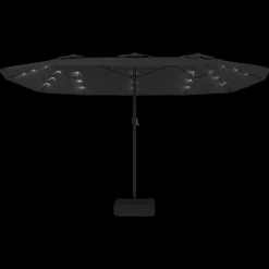 MAISON EXCLUSIVE - Parasol de jardin à double tête avec led anthracite 449x265 cm