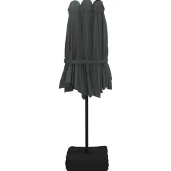MAISON EXCLUSIVE - Parasol de jardin à double tête avec led anthracite 449x265 cm