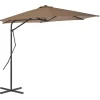 MAISON EXCLUSIVE - Parasol d'extérieur avec mât en acier 300 cm taupe