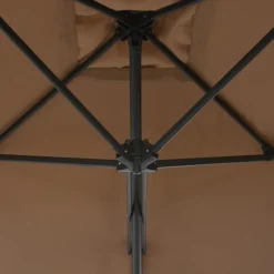 MAISON EXCLUSIVE - Parasol d'extérieur avec mât en acier 300 cm taupe