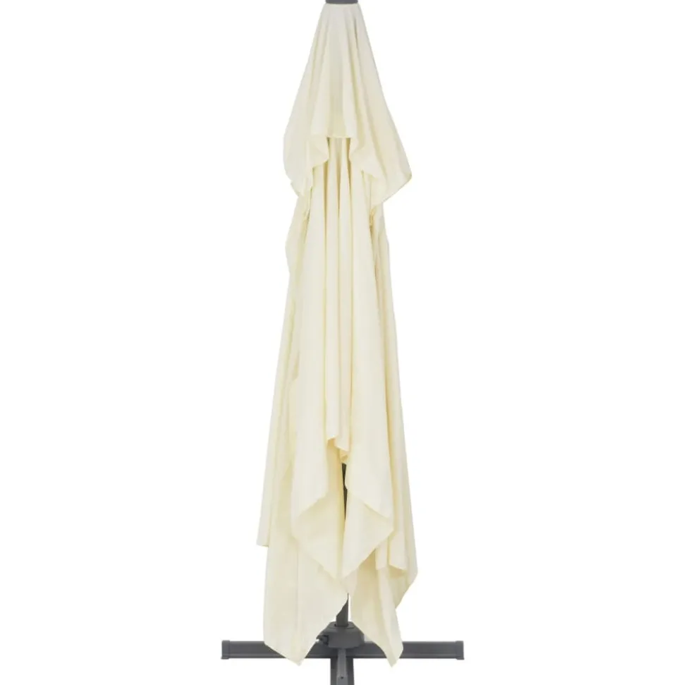 MAISON EXCLUSIVE - Parasol de jardin en porte-à-faux et poteau en aluminium sable