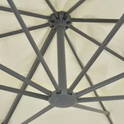 MAISON EXCLUSIVE - Parasol de jardin en porte-à-faux et poteau en aluminium sable