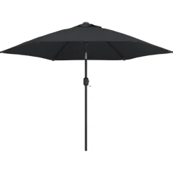MAISON EXCLUSIVE - Parasol d'extérieur avec poteau en métal 300 cm noir