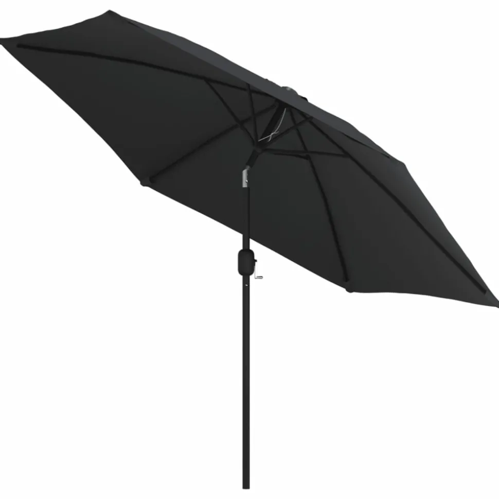 MAISON EXCLUSIVE - Parasol d'extérieur avec poteau en métal 300 cm noir