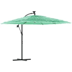 MAISON EXCLUSIVE - Parasol de jardin avec mât en acier vert 246x246x230 cm