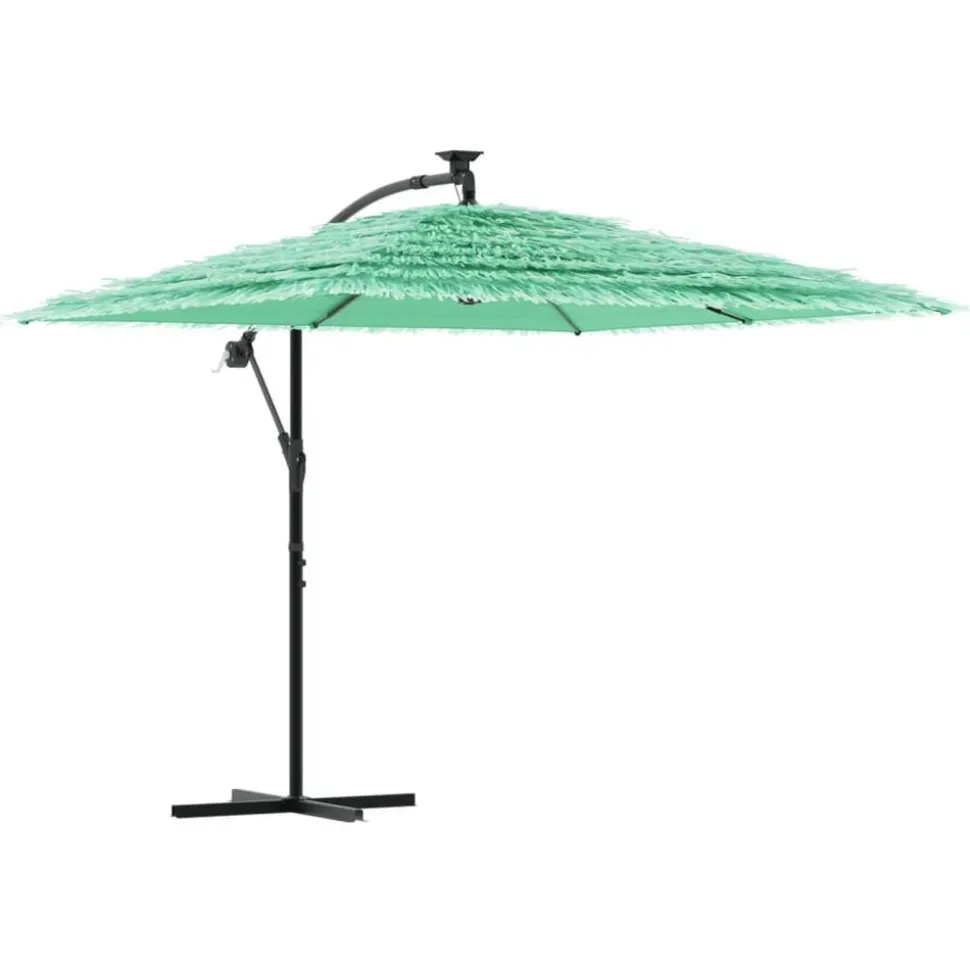 MAISON EXCLUSIVE - Parasol de jardin avec mât en acier vert 246x246x230 cm