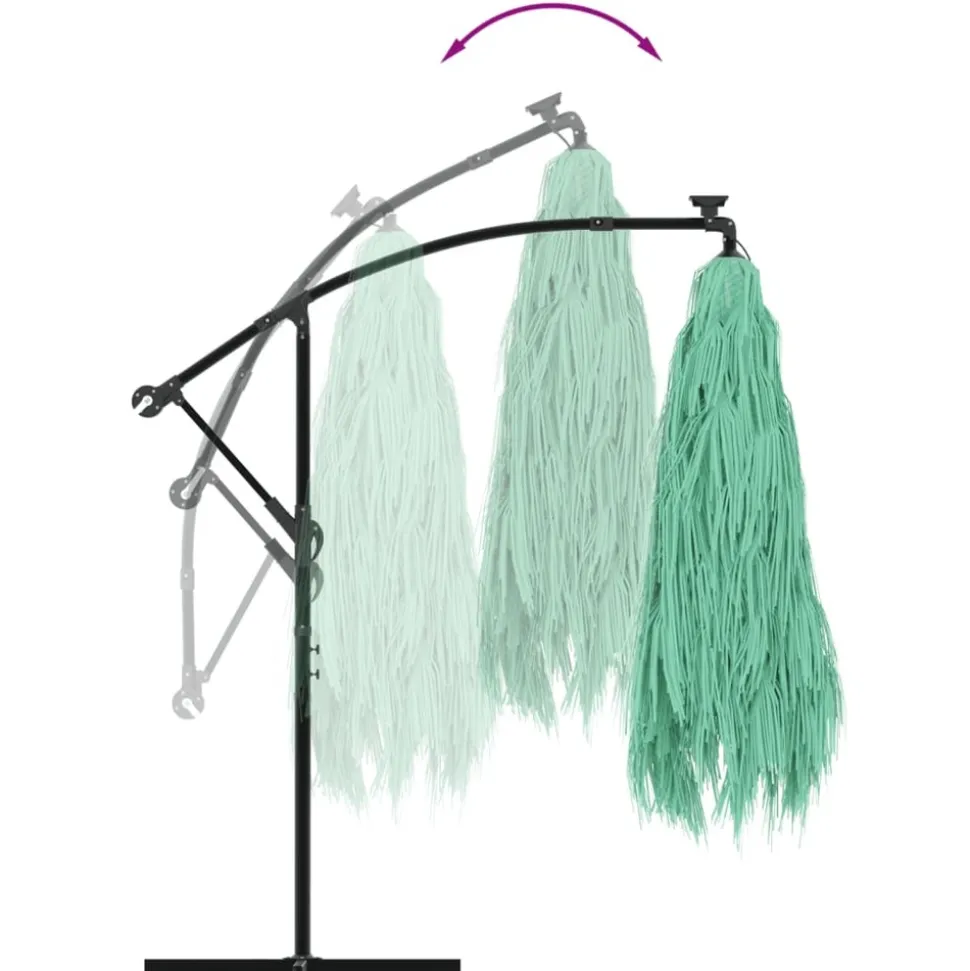MAISON EXCLUSIVE - Parasol de jardin avec mât en acier vert 246x246x230 cm