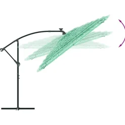 MAISON EXCLUSIVE - Parasol de jardin avec mât en acier vert 246x246x230 cm
