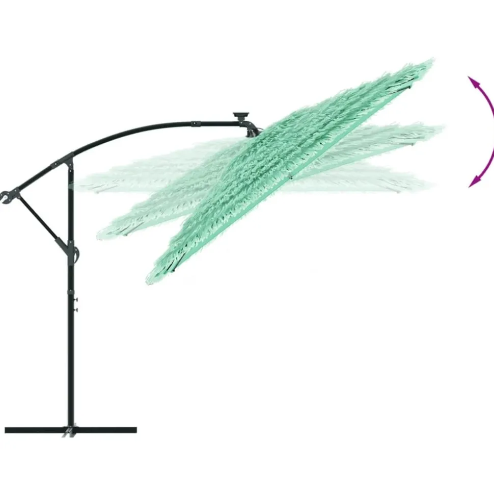 MAISON EXCLUSIVE - Parasol de jardin avec mât en acier vert 246x246x230 cm