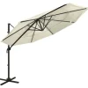 MAISON EXCLUSIVE - Parasol de jardin à 4 niveaux avec mât en aluminium sable