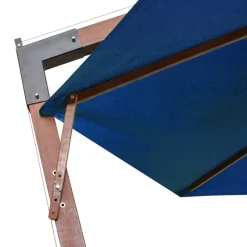 MAISON EXCLUSIVE - Parasol de jardin suspendu avec mât bleu azuré bois de sapin