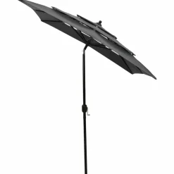 MAISON EXCLUSIVE - Parasol de jardin à 3 niveaux avec mât en aluminium anthracite
