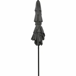 MAISON EXCLUSIVE - Parasol de jardin à 3 niveaux avec mât en aluminium anthracite