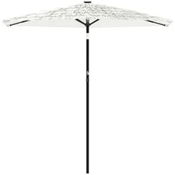 MAISON EXCLUSIVE - Parasol de jardin avec mât en acier blanc 223x223x213 cm