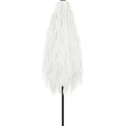 MAISON EXCLUSIVE - Parasol de jardin avec mât en acier blanc 223x223x213 cm