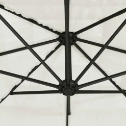 MAISON EXCLUSIVE - Parasol de jardin avec mât en acier blanc 223x223x213 cm